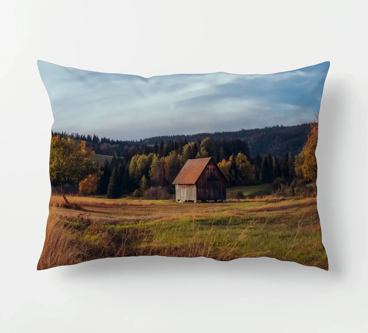 Fienile d'autunno in Svizzera cuscino da mbgraphx2