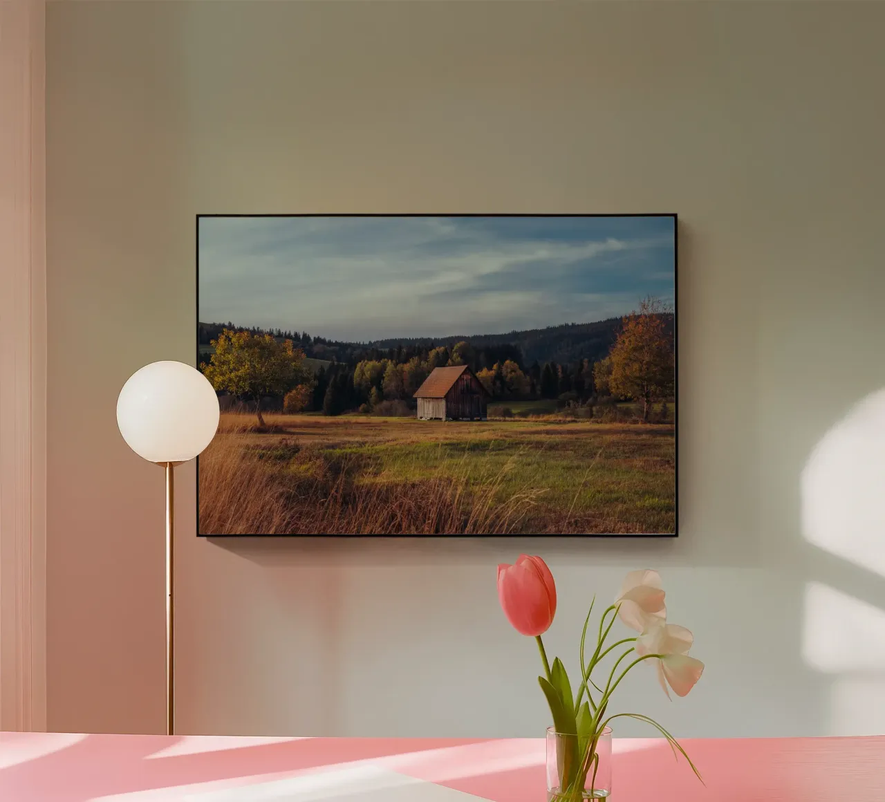 Herbstscheune in der Schweiz Acryl-Glas von mbgraphx2