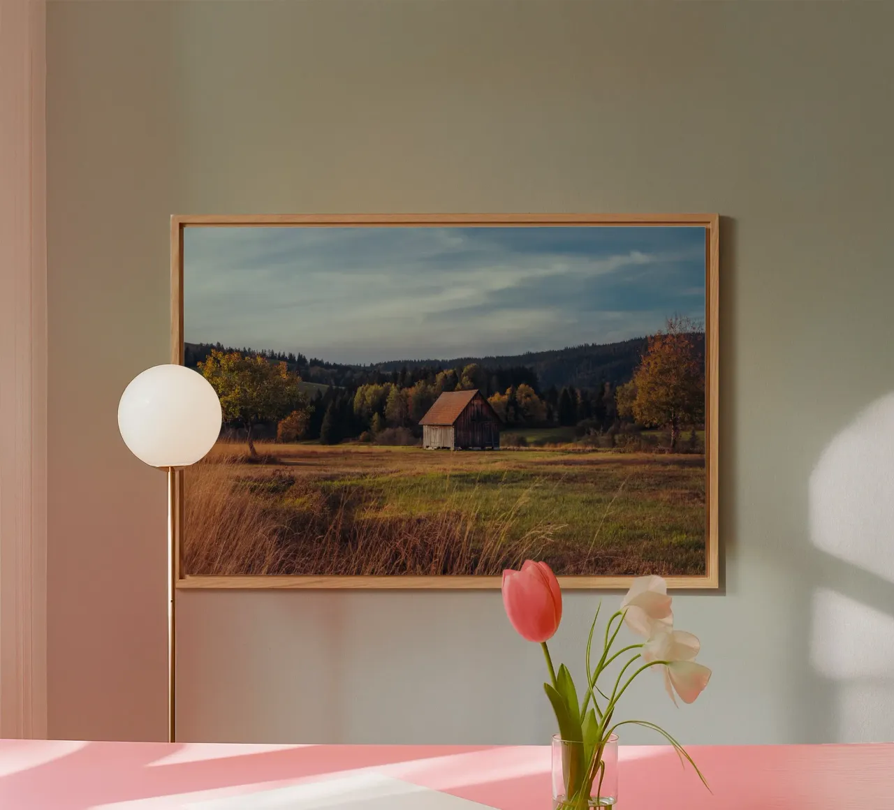 Herbstscheune in der Schweiz Alu-Dibond von mbgraphx2