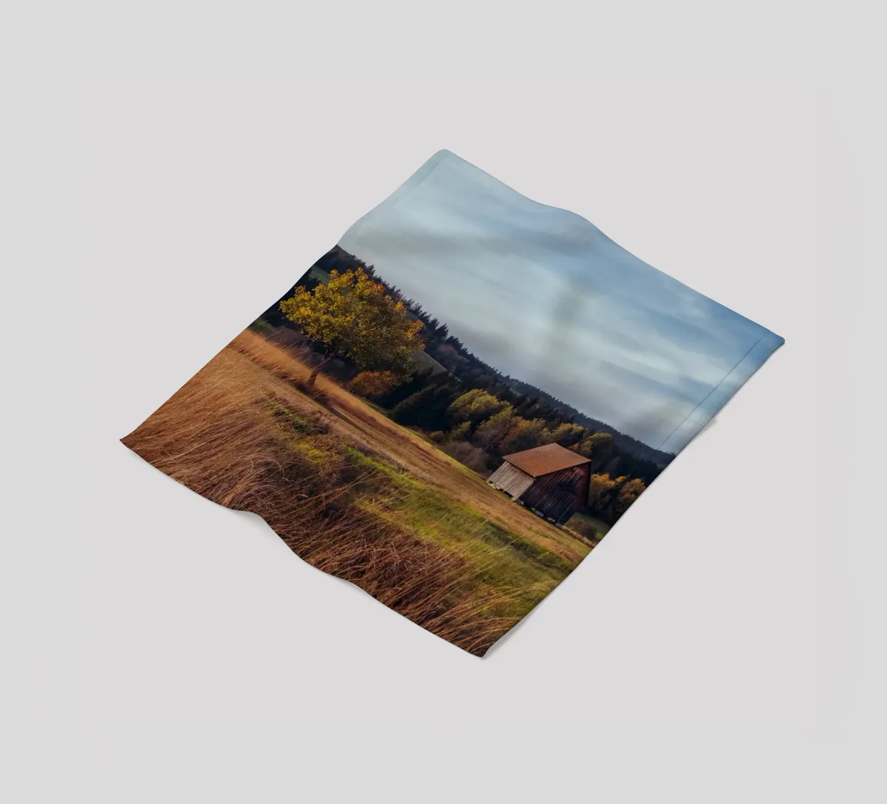 Fienile d'autunno in Svizzera coperta in pile da mbgraphx2