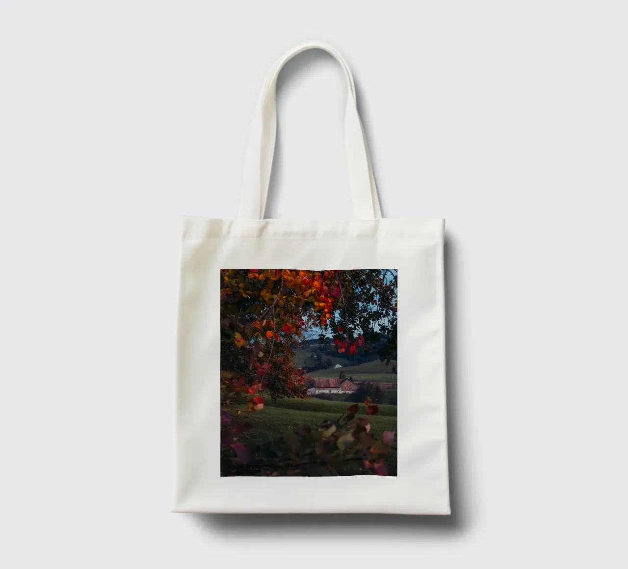 Fienile d'autunno in Svizzera borsa in juta da mbgraphx2