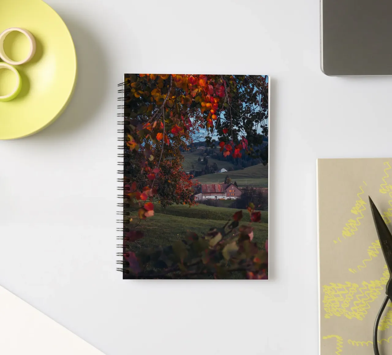 Herbstscheune in der Schweiz Ringbuch von mbgraphx2