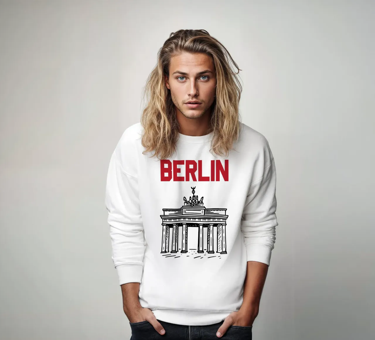 Vettore di viaggio della città di Berlino felpa da Margoo