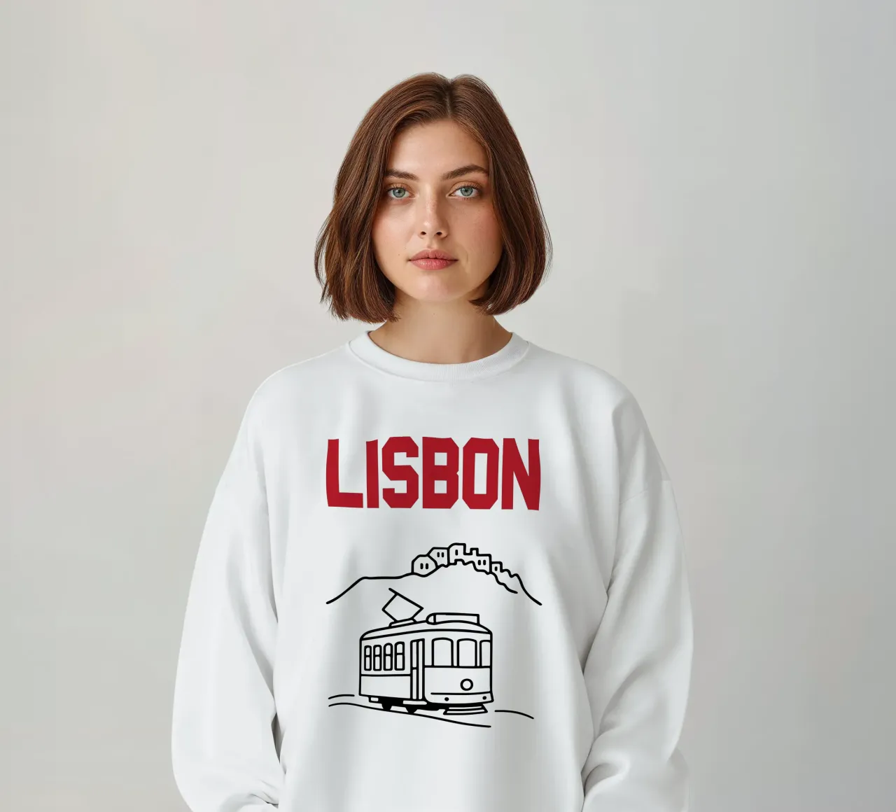 Vettore di viaggio della città di Lisbona felpa da Margoo