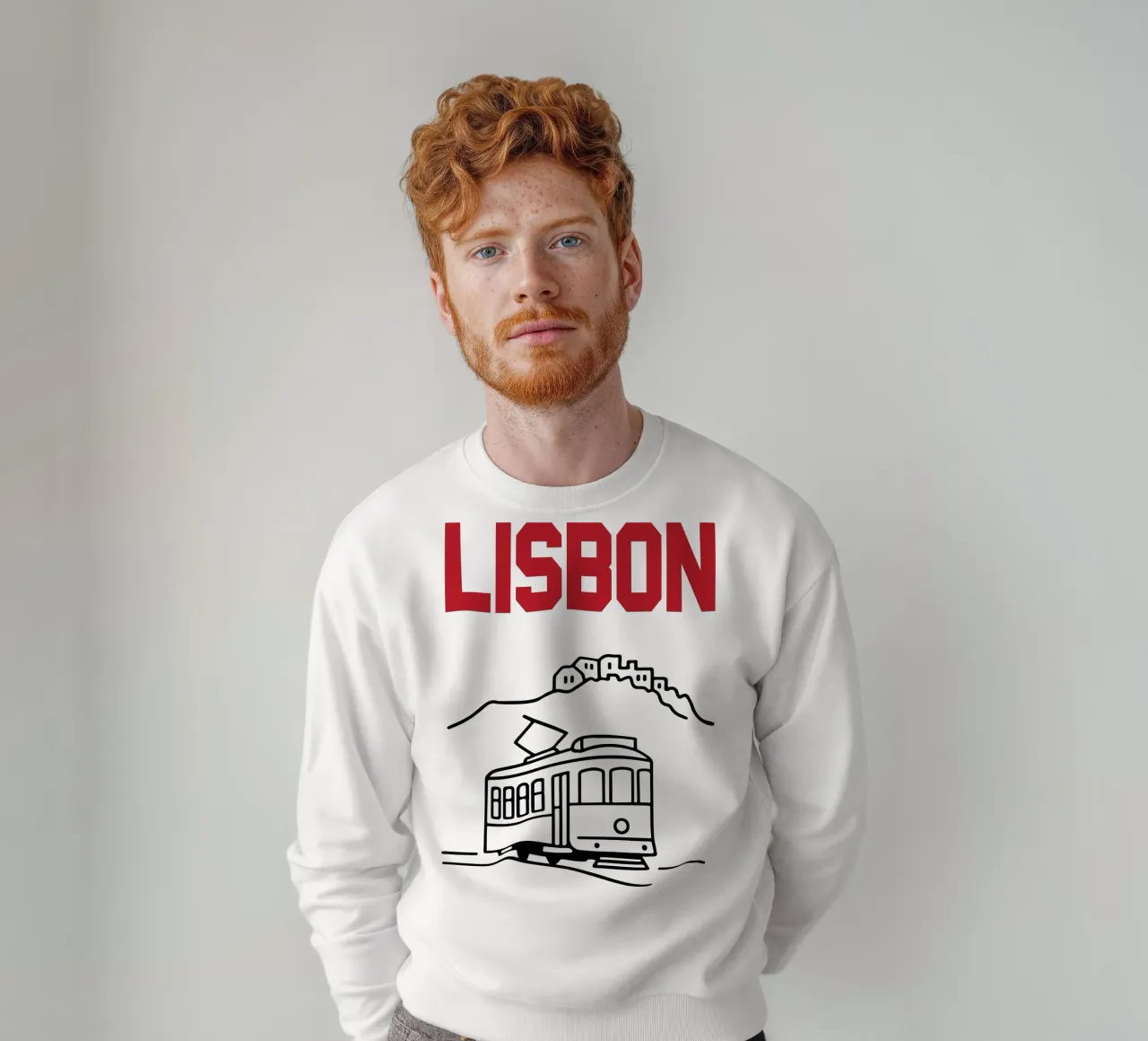 Vettore di viaggio della città di Lisbona felpa da Margoo