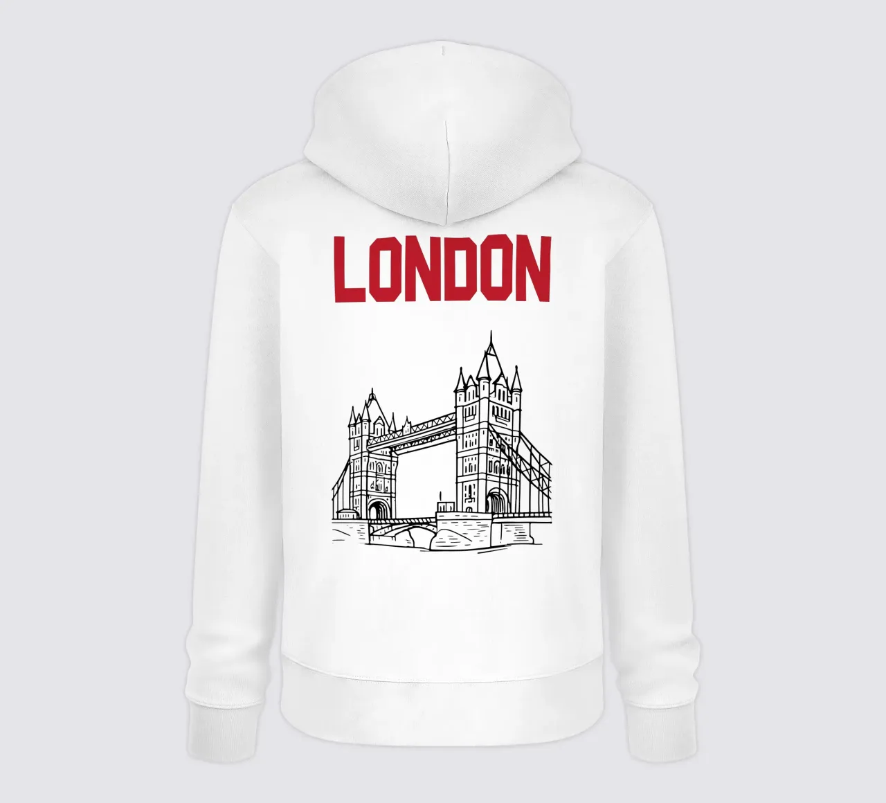 Vettore di viaggio della città di Londra felpa con cappuccio da Margoo