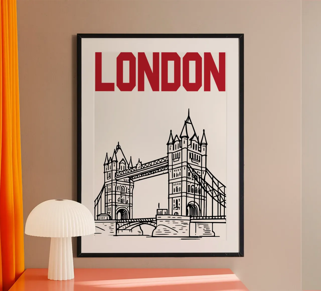 Vettore di viaggio della città di Londra carta hahnemühle da Margoo