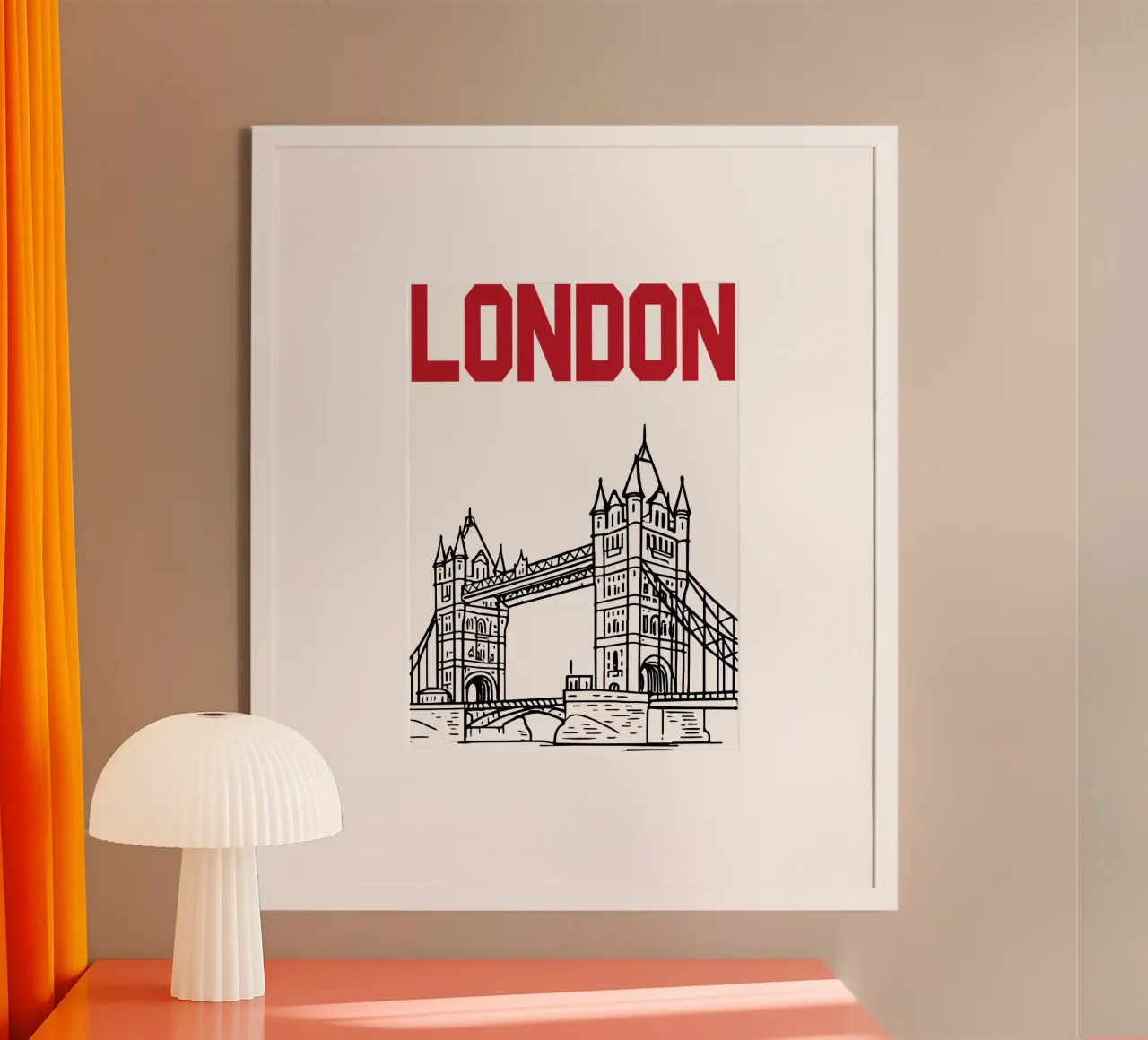 Vettore di viaggio della città di Londra carta hahnemühle da Margoo