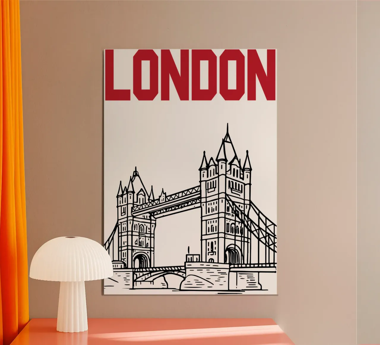 Vettore di viaggio della città di Londra carta hahnemühle da Margoo