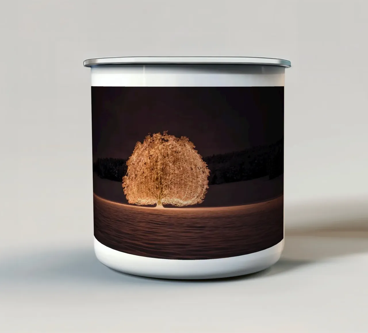 Illuminazione dell'albero di Natale tazza in smalto da mbgraphx2