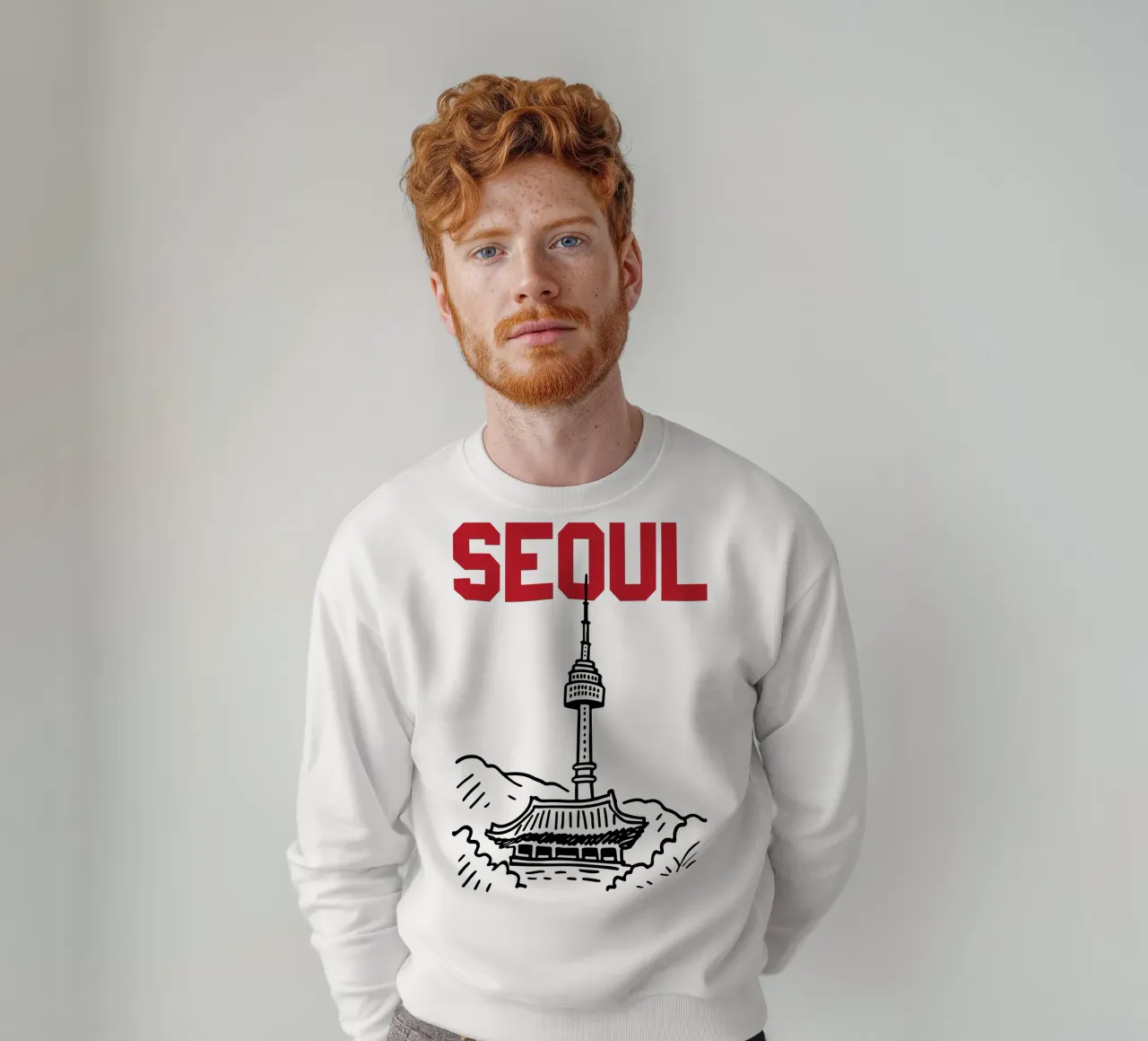 Vettore di viaggio della città di Seul felpa da Margoo