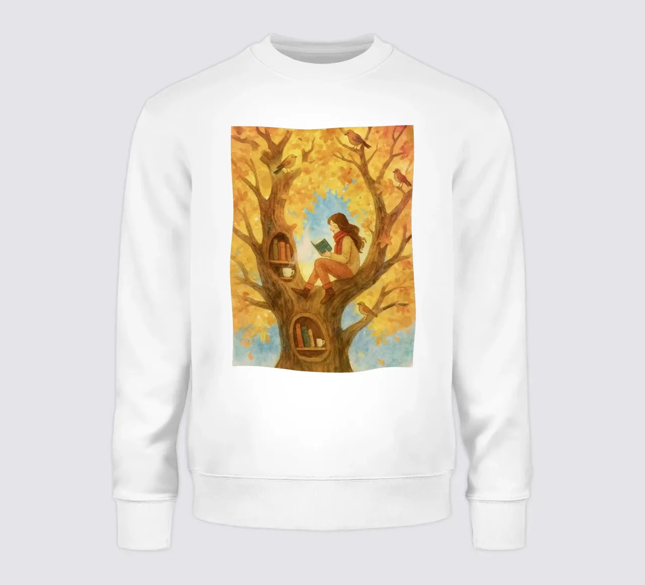 L'avido lettore di alberi felpa da Taika Tori Art