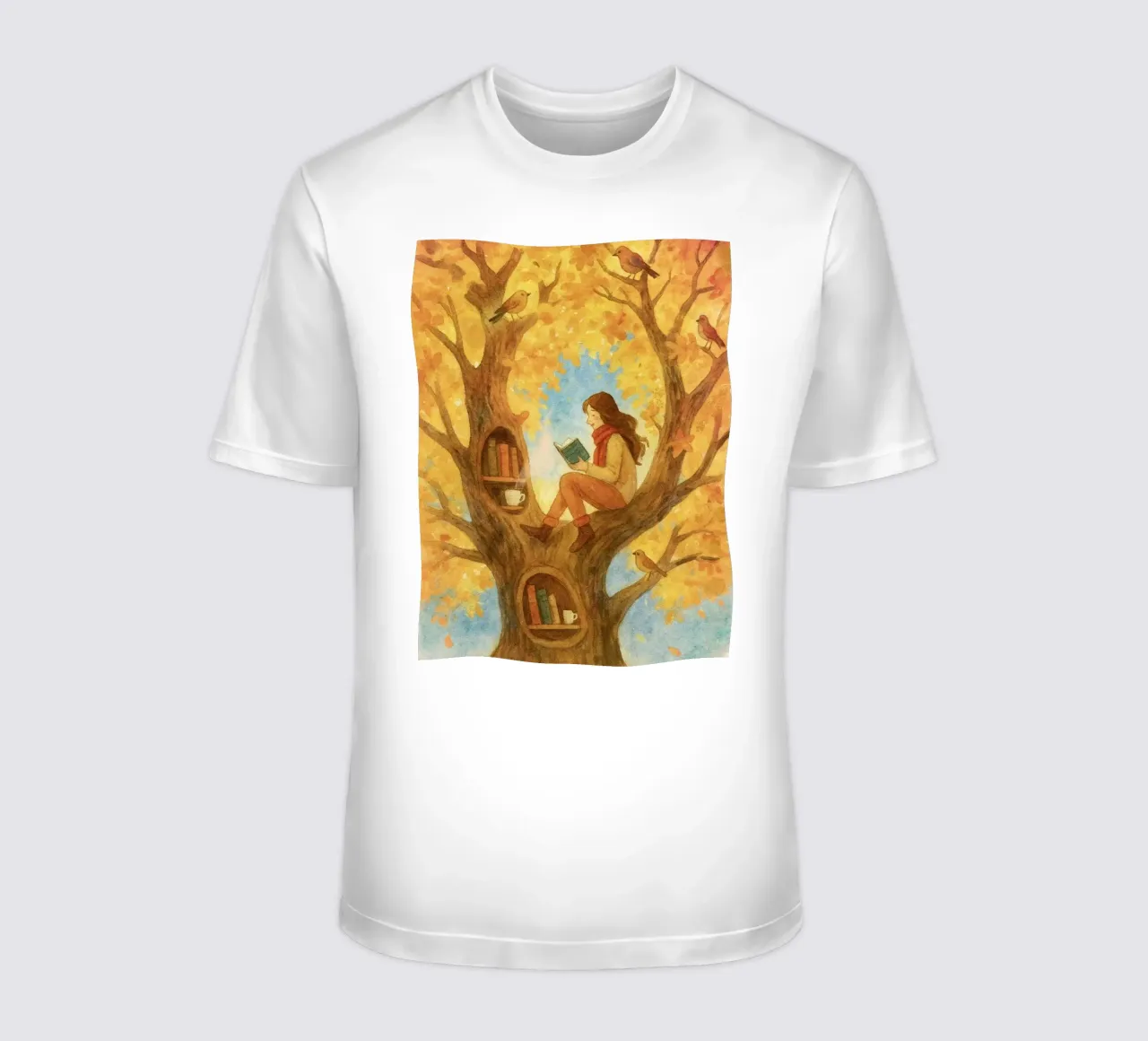 L'avido lettore di alberi t-shirt da Taika Tori Art