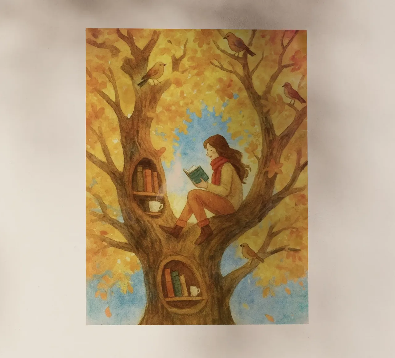 L'avido lettore di alberi pellicola backlit da Taika Tori Art