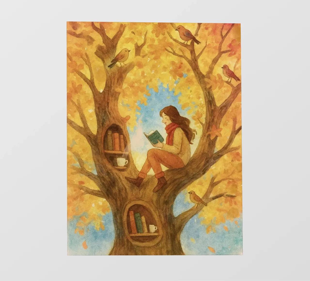 L'avido lettore di alberi pellicola backlit da Taika Tori Art