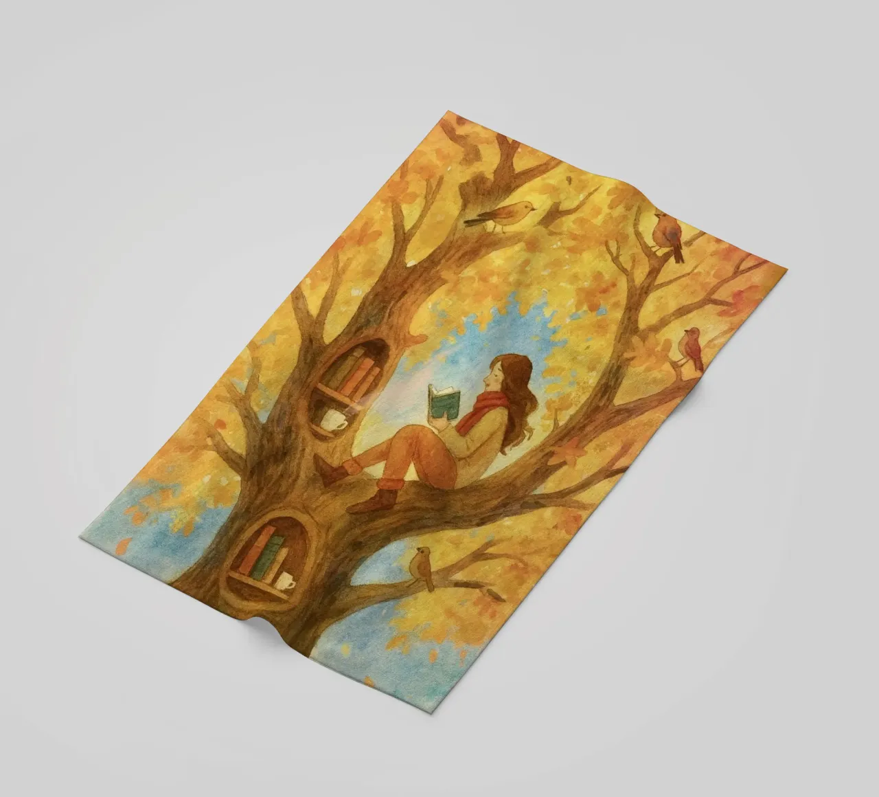 L'avido lettore di alberi telo mare da Taika Tori Art