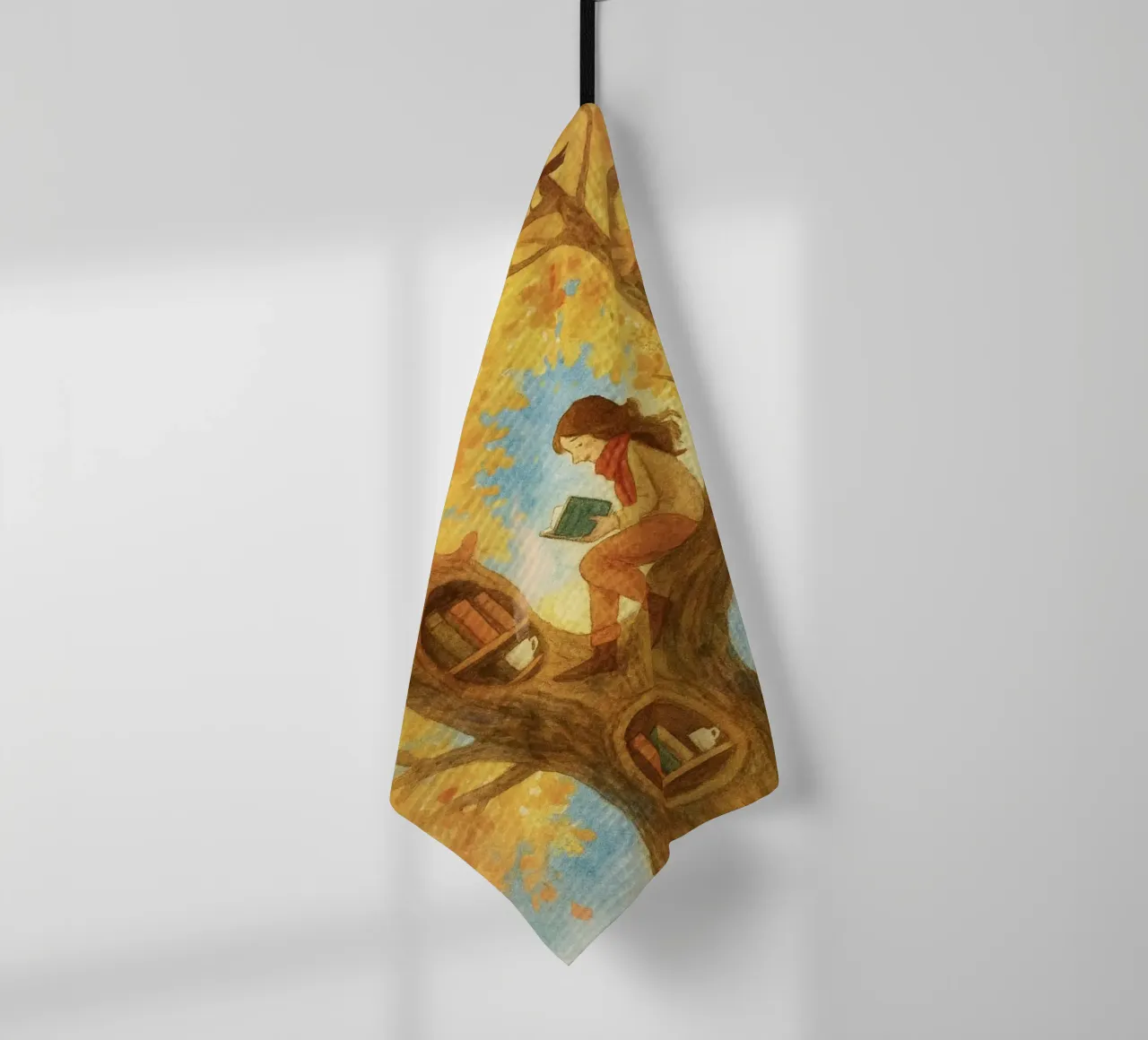L'avido lettore di alberi canovaccio da cucina da Taika Tori Art