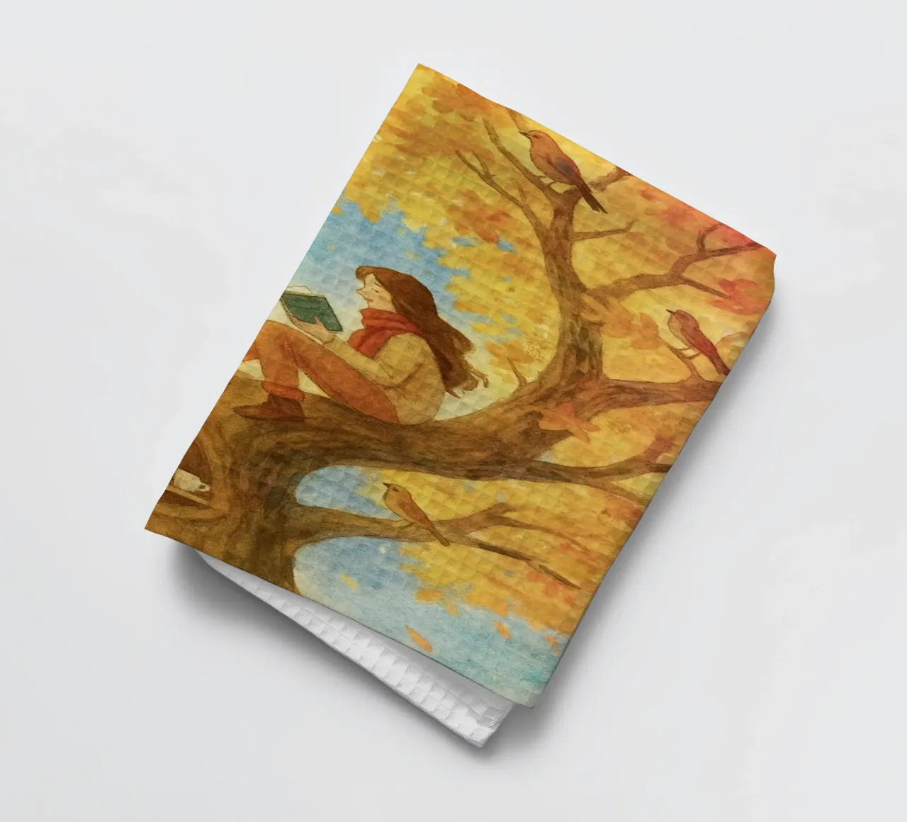 L'avido lettore di alberi canovaccio da cucina da Taika Tori Art