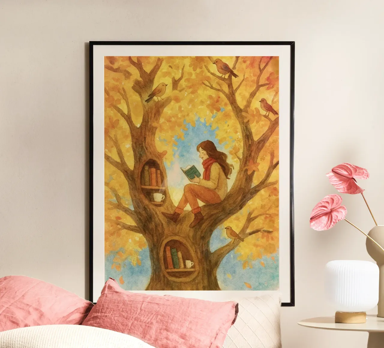 L'avido lettore di alberi carta hahnemühle da Taika Tori Art