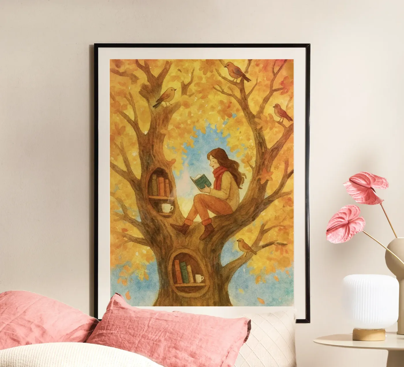 The avid tree reader poster van Taika Tori Art