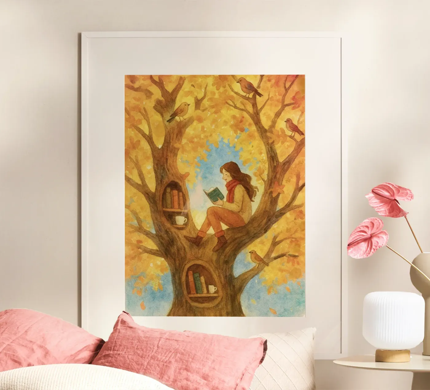 The avid tree reader poster van Taika Tori Art