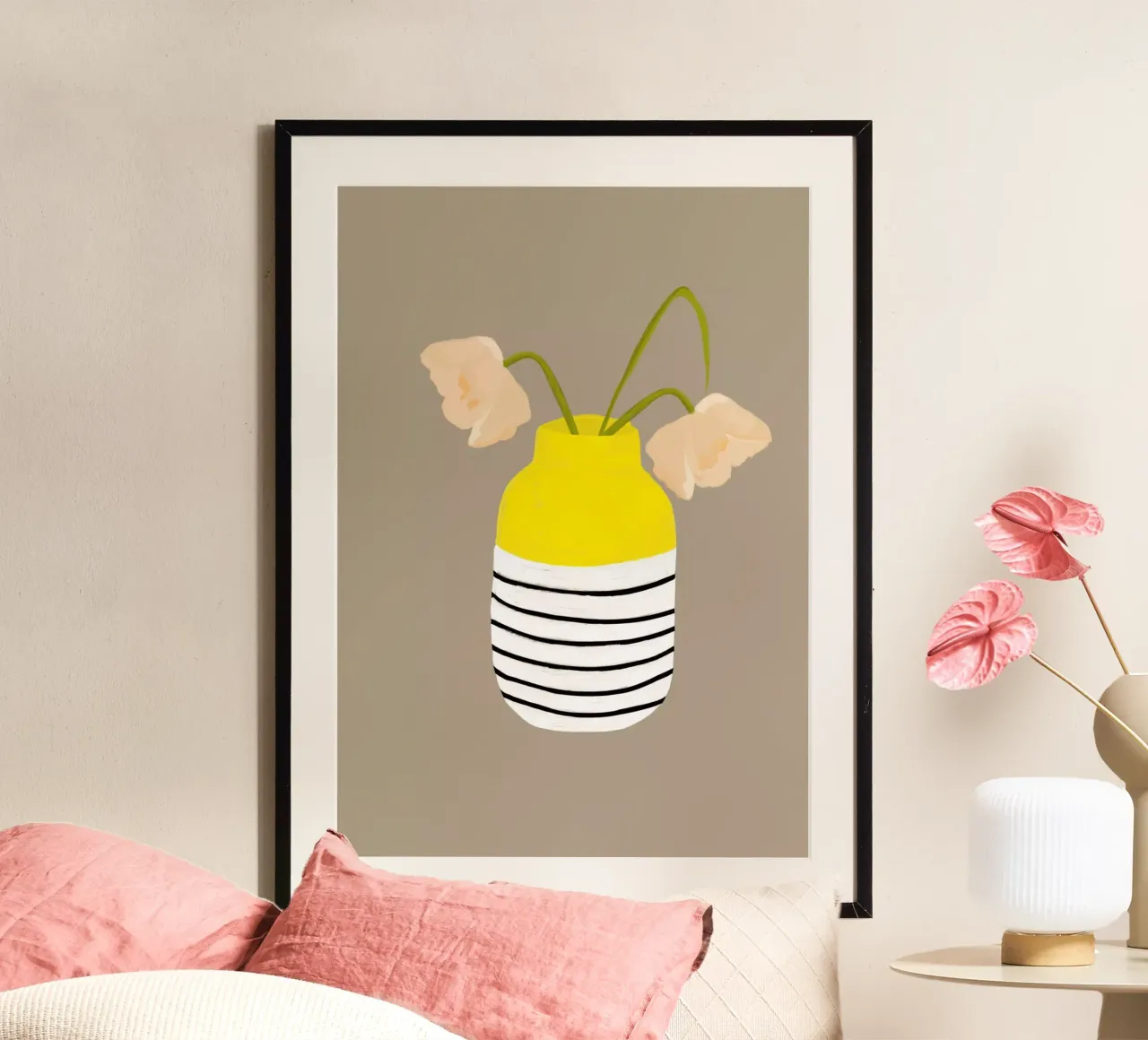 Mio vaso fresh poster con telaio in legno da Hej Ibiza by Ute Arnold