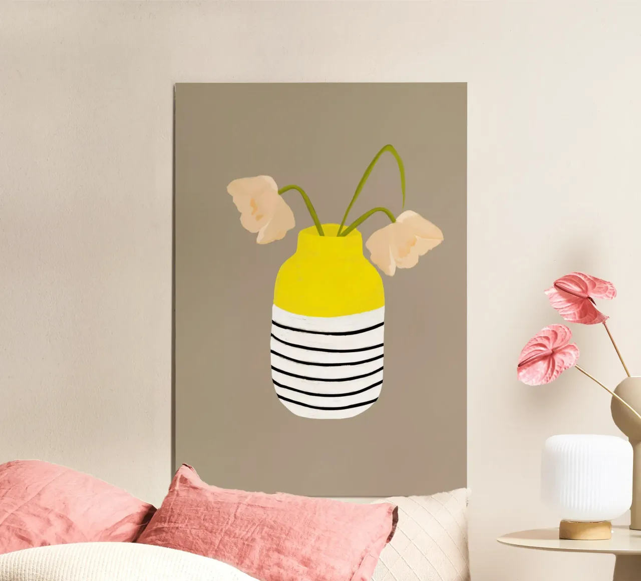 Mio vaso fresh poster con telaio in legno da Hej Ibiza by Ute Arnold