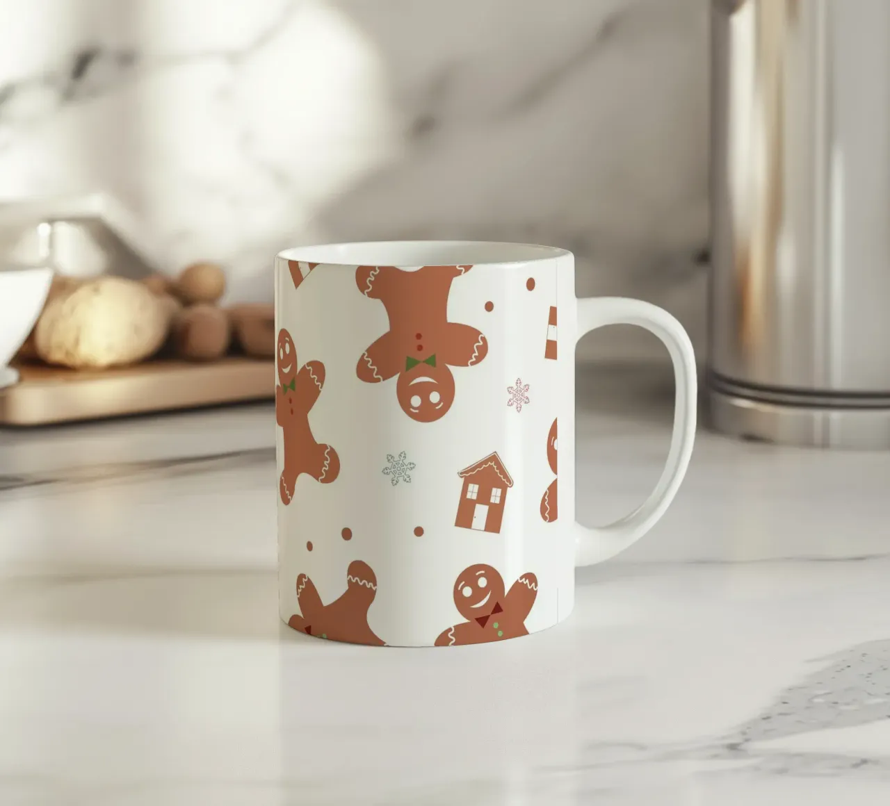 Modello di pan di zenzero con biscotti tazza in ceramica da GalerieGG