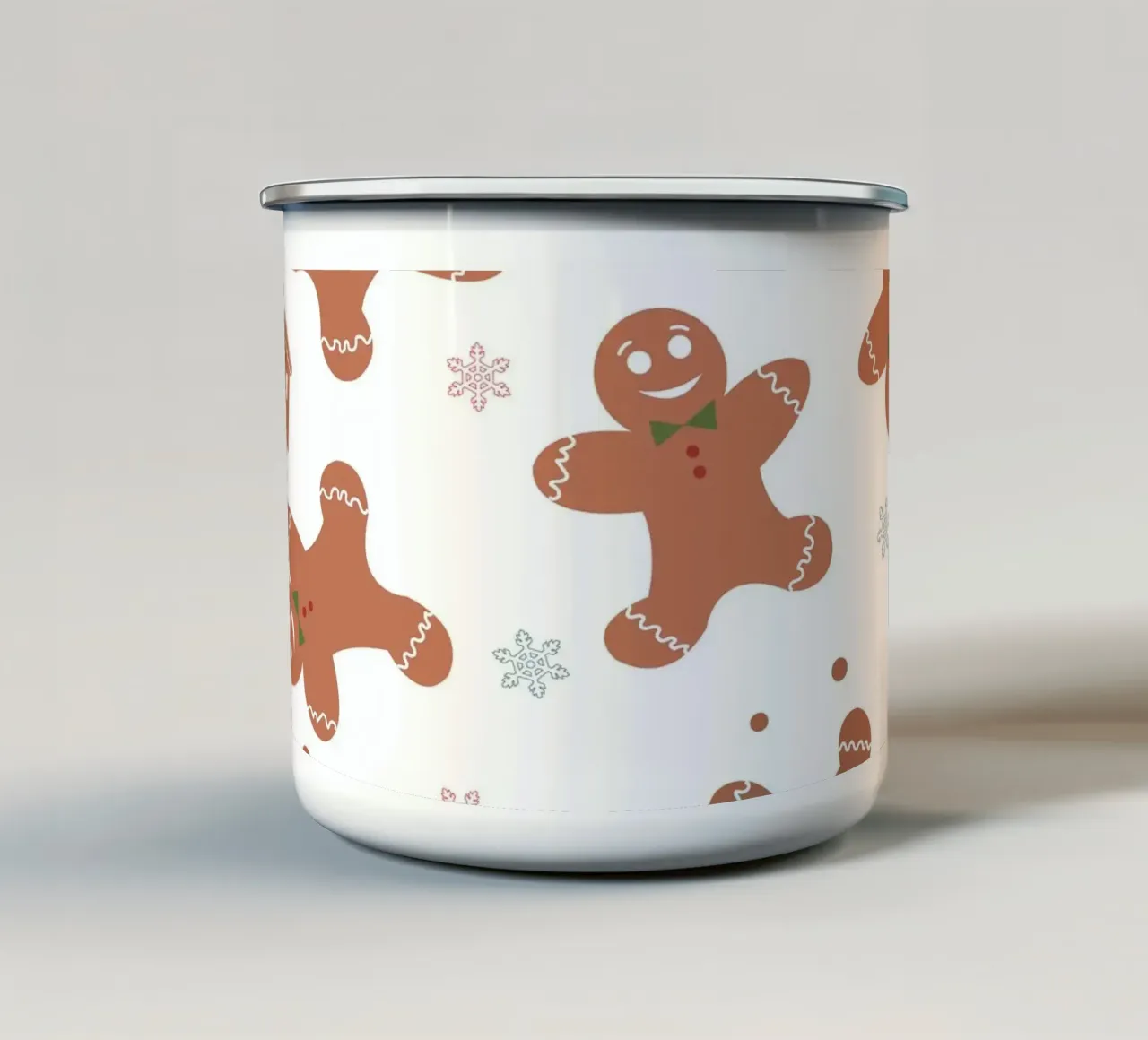 Modello di pan di zenzero con biscotti tazza in smalto da GalerieGG