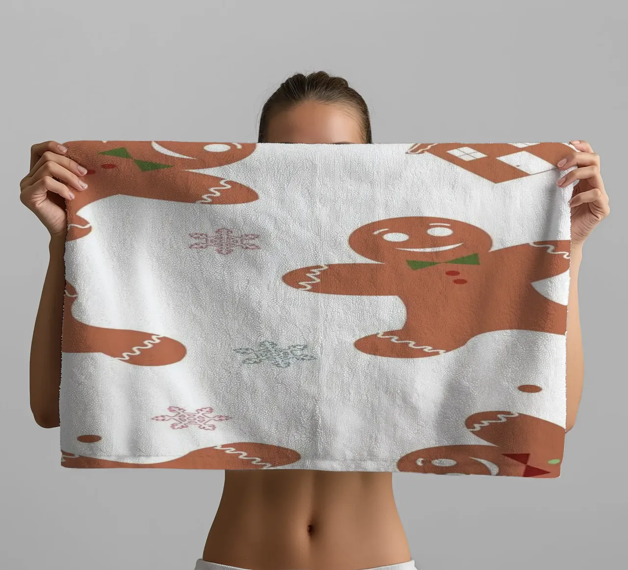 Modello di pan di zenzero con biscotti asciugamano da bagno da GalerieGG