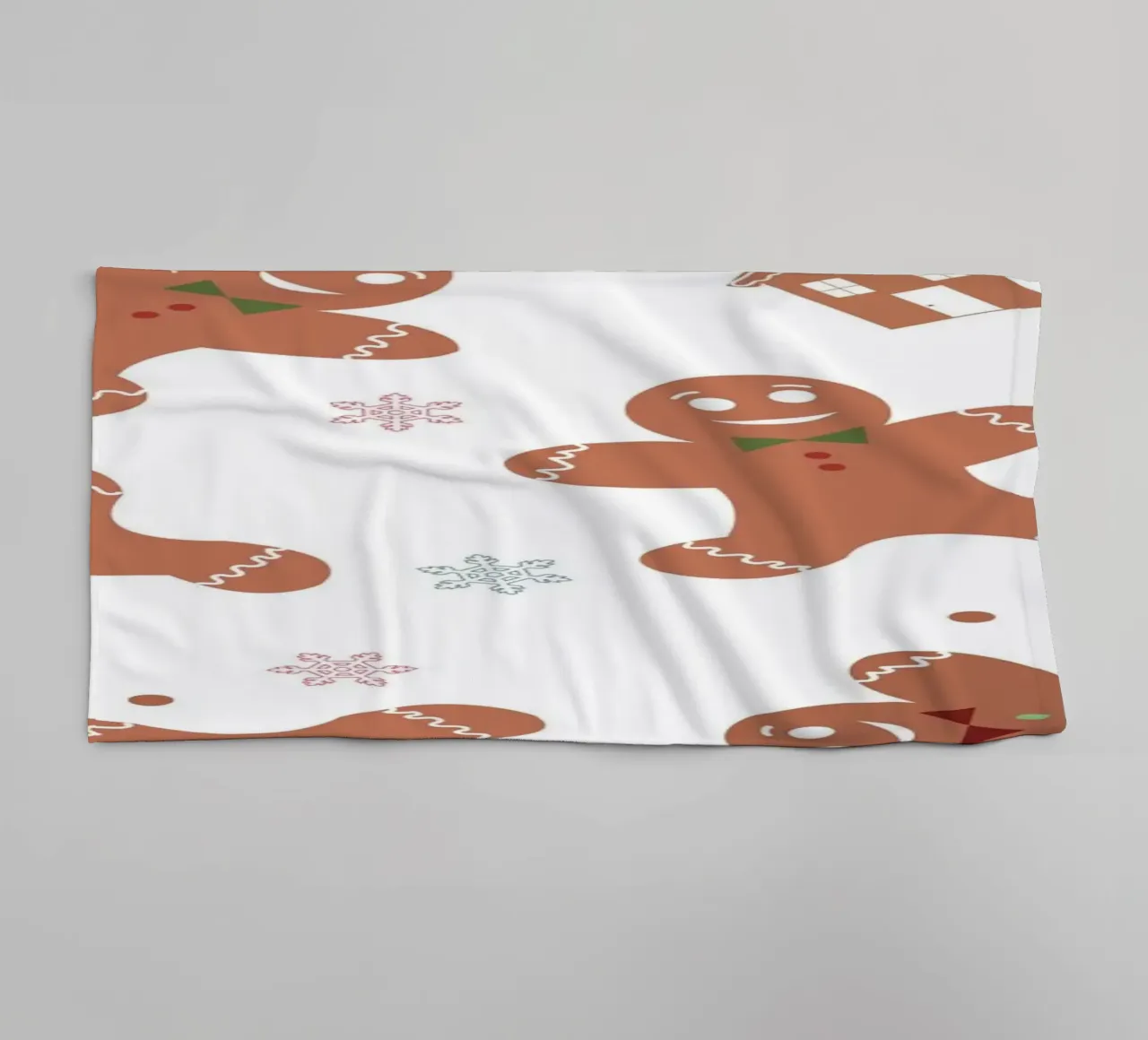 Motif de pain d'épices avec biscuits serviette de bain de GalerieGG