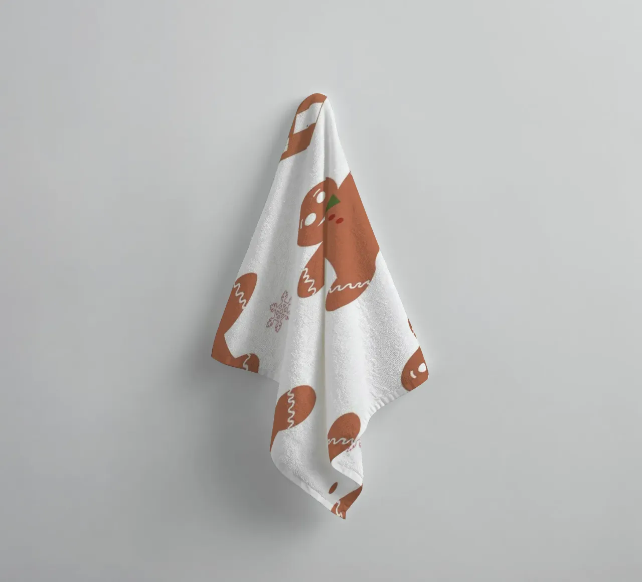 Motif de pain d'épices avec biscuits serviette de bain de GalerieGG