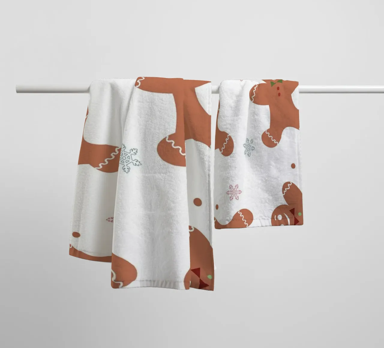 Motif de pain d'épices avec biscuits serviette de bain de GalerieGG