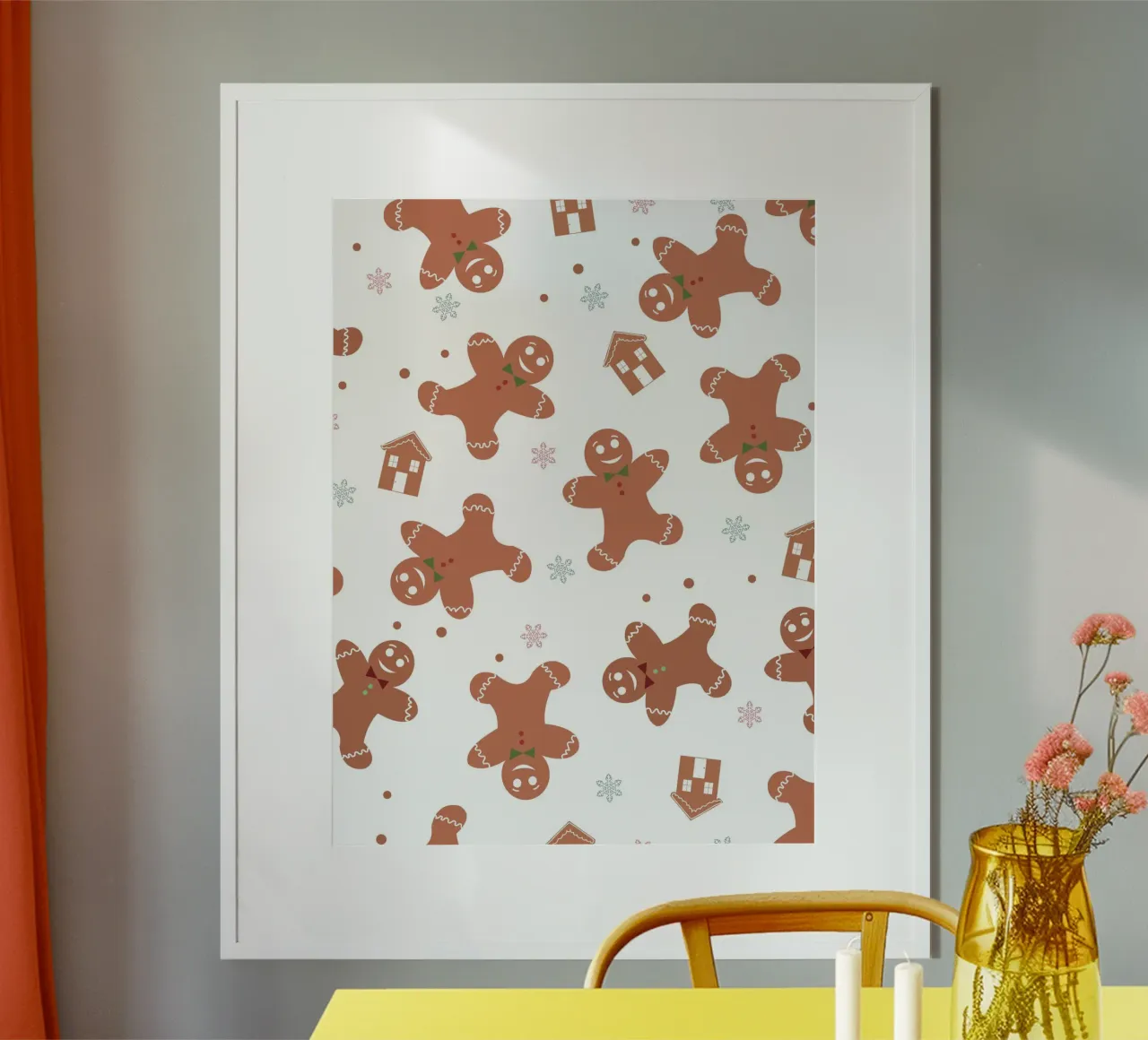 Gingerbread pattern with cookies hahnemühle by GalerieGG
