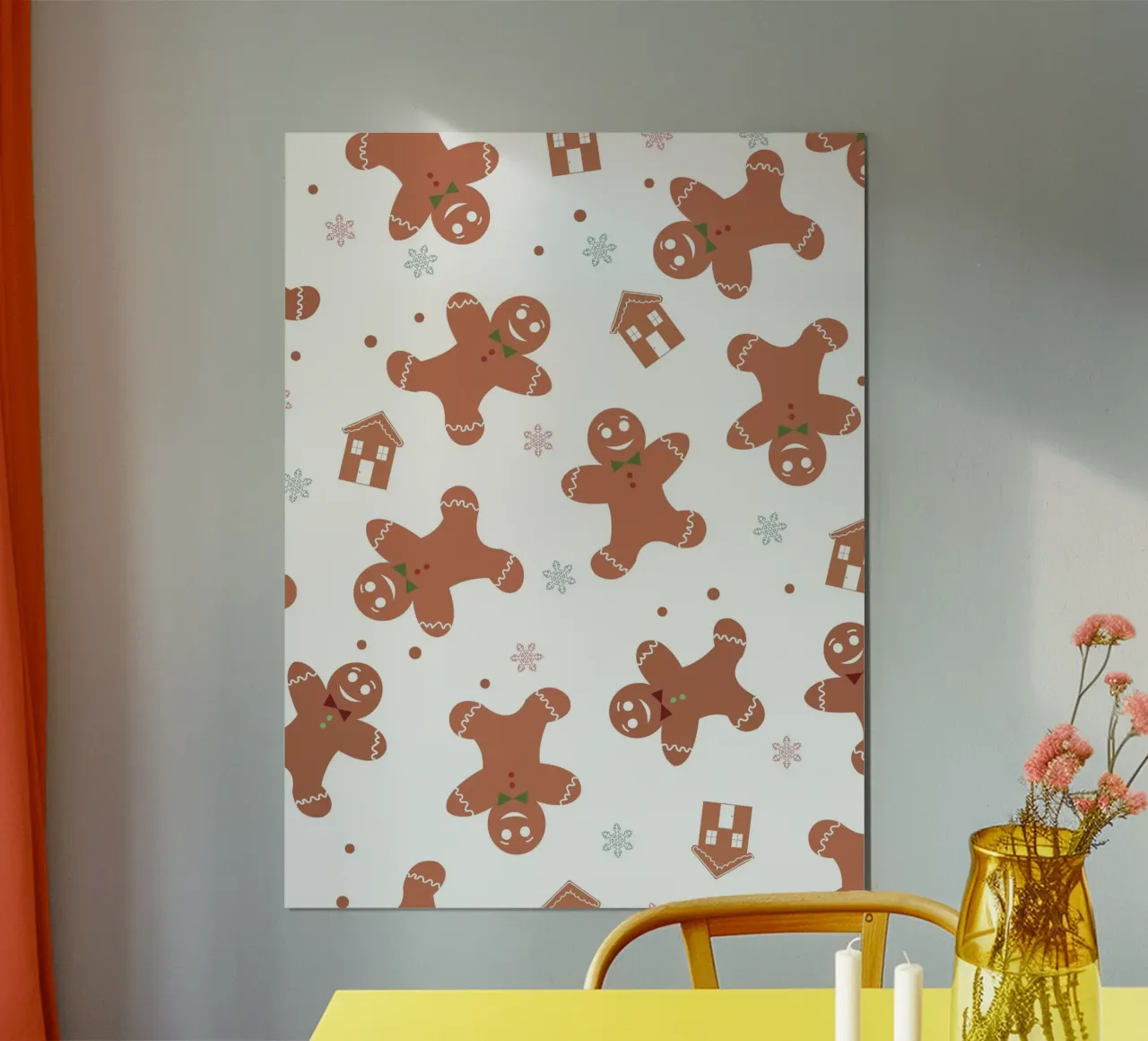 Gingerbread pattern with cookies hahnemühle by GalerieGG
