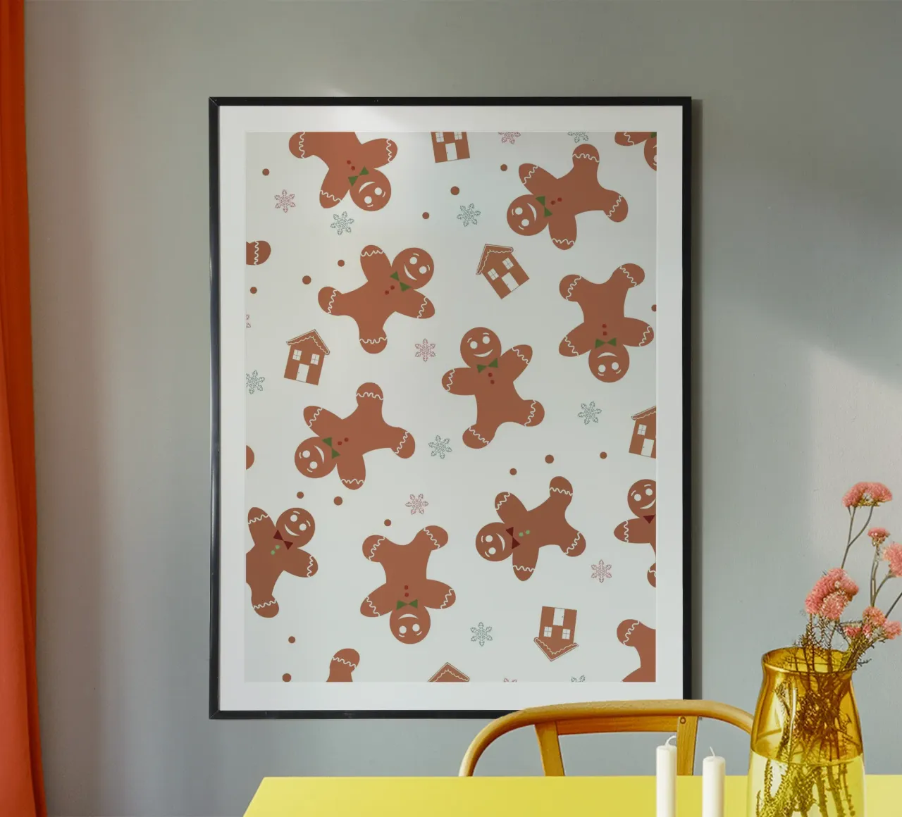 Peperkoekpatroon met koekjes hahnemühle van GalerieGG