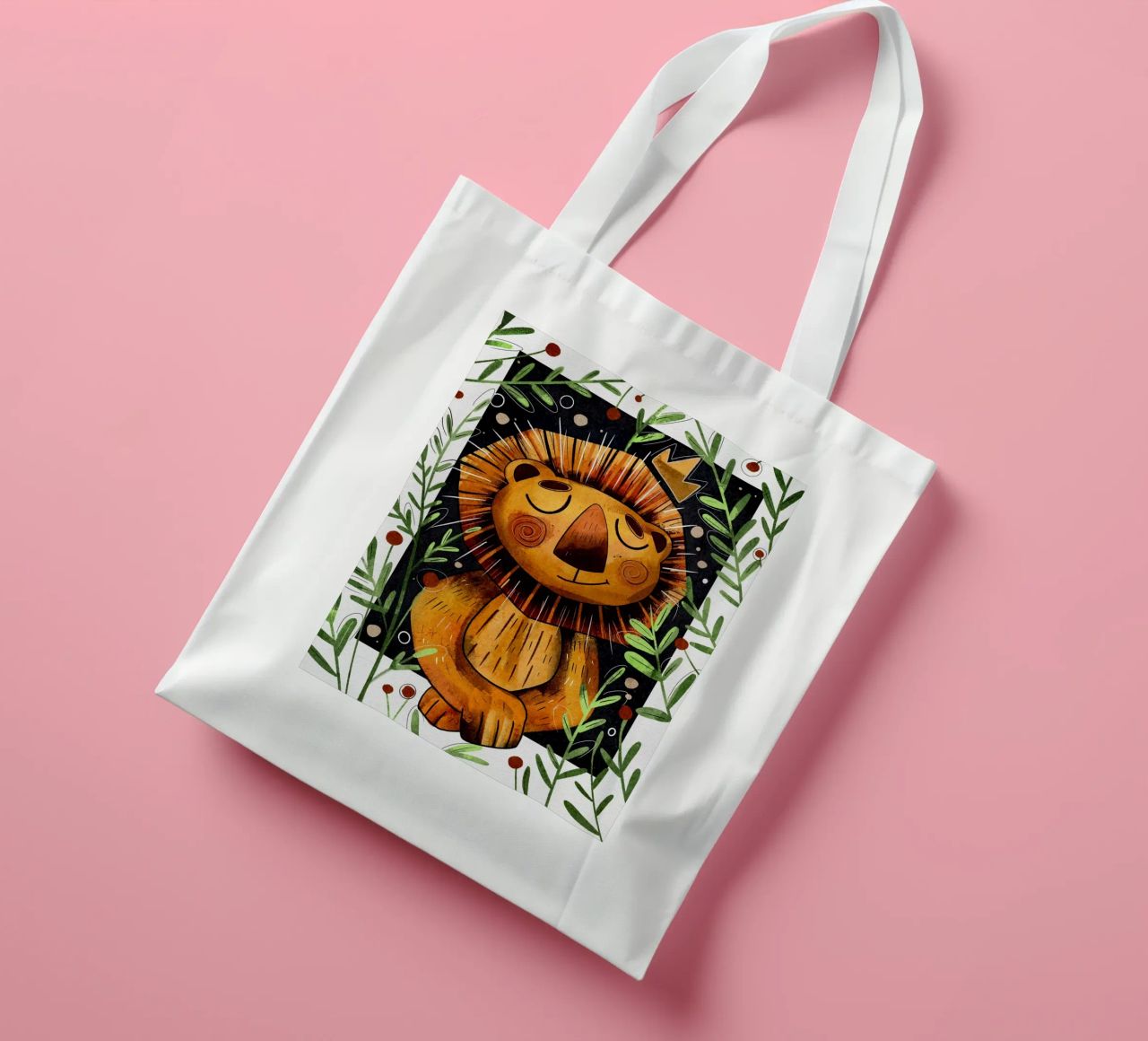 Nelli Suneli - Lion dans la jungle 02 tote bag de The Artcircle