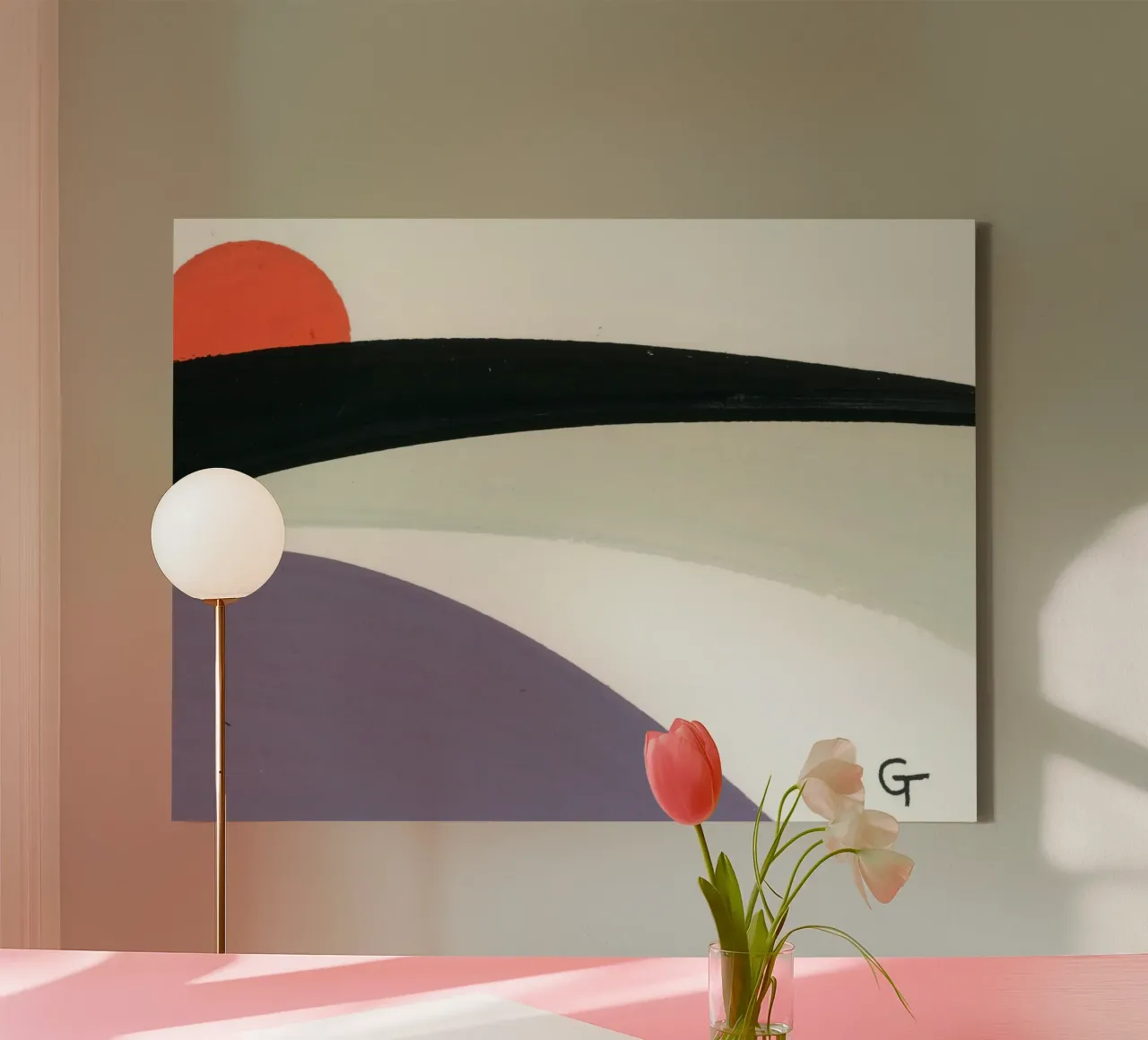 Planet canvas met Baklijst van gtobonart