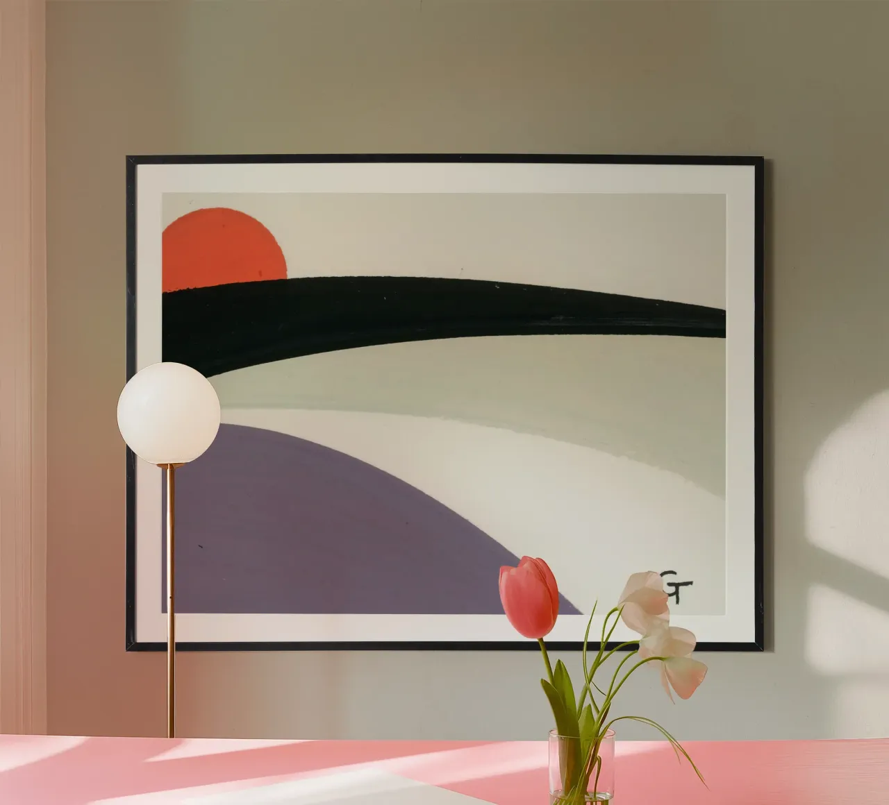 Planet poster con telaio in plastica da gtobonart