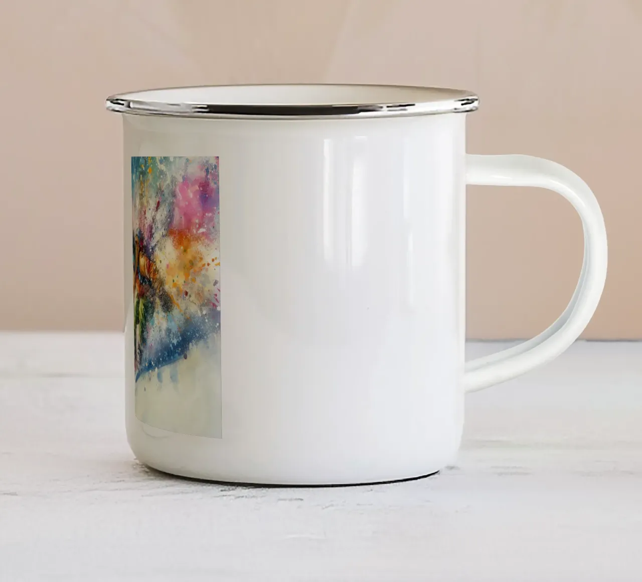 gara di snowboard tazza in smalto da 🎁 NOBELART