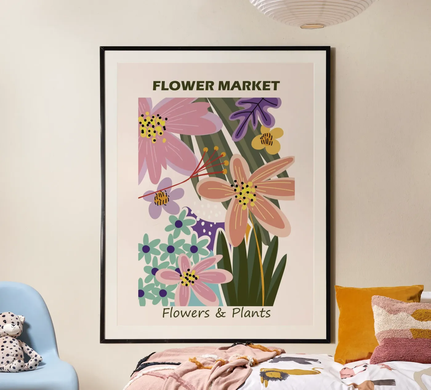 Blumenmarkt Poster von 🎁 NOBELART