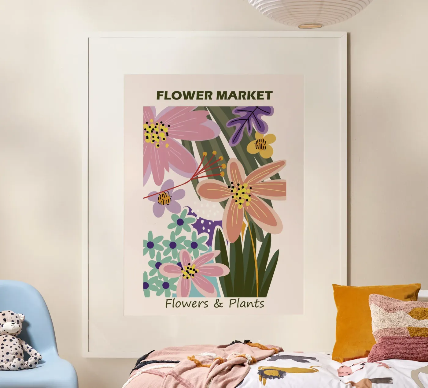 Blumenmarkt Poster von 🎁 NOBELART