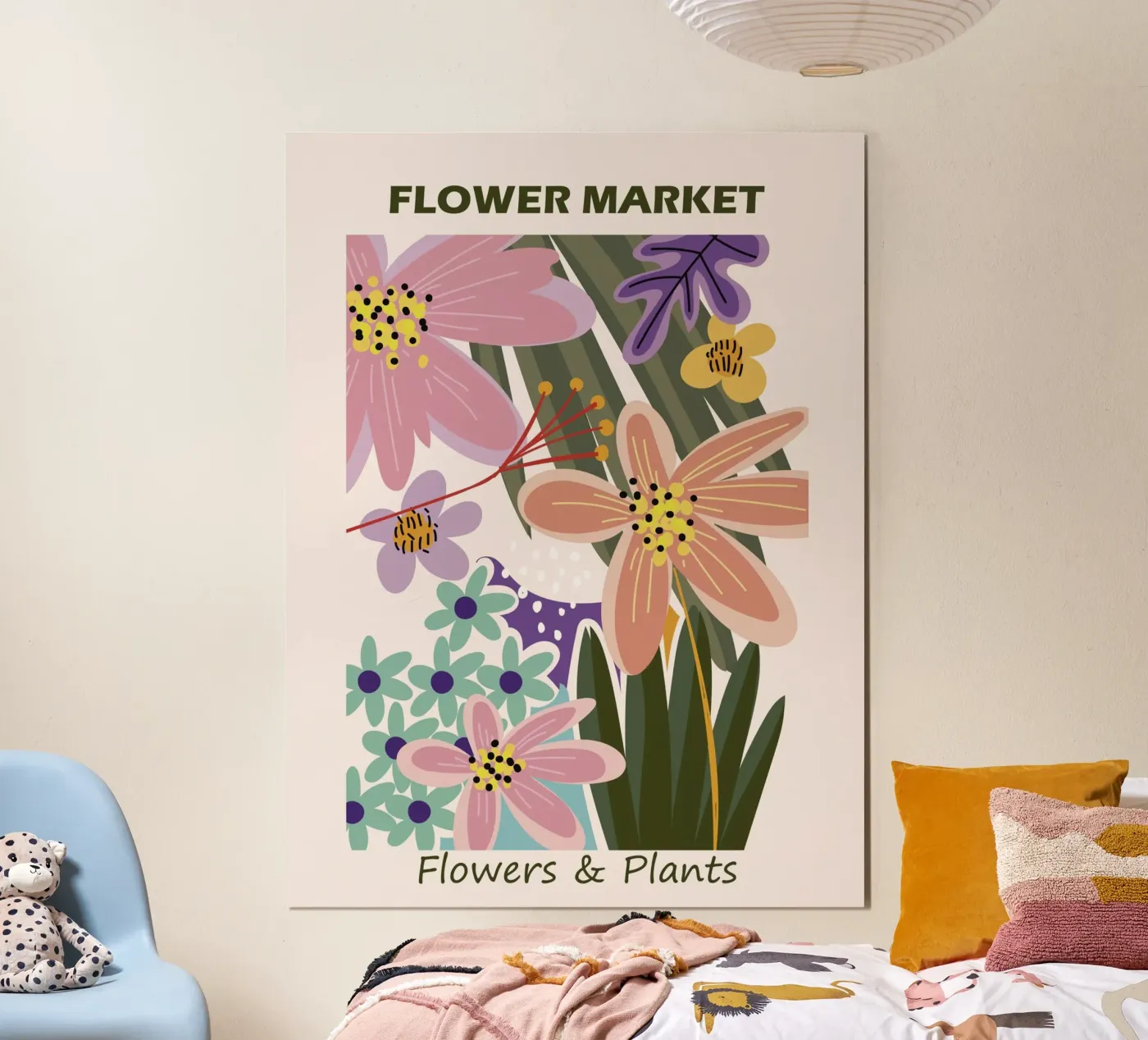Blumenmarkt Poster von 🎁 NOBELART