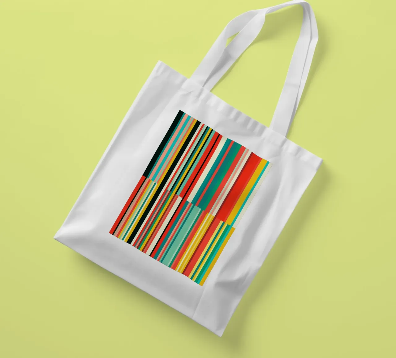 Code-barres rétro | Motif abstrait à rayures Op-Art tote bag de Autofocus