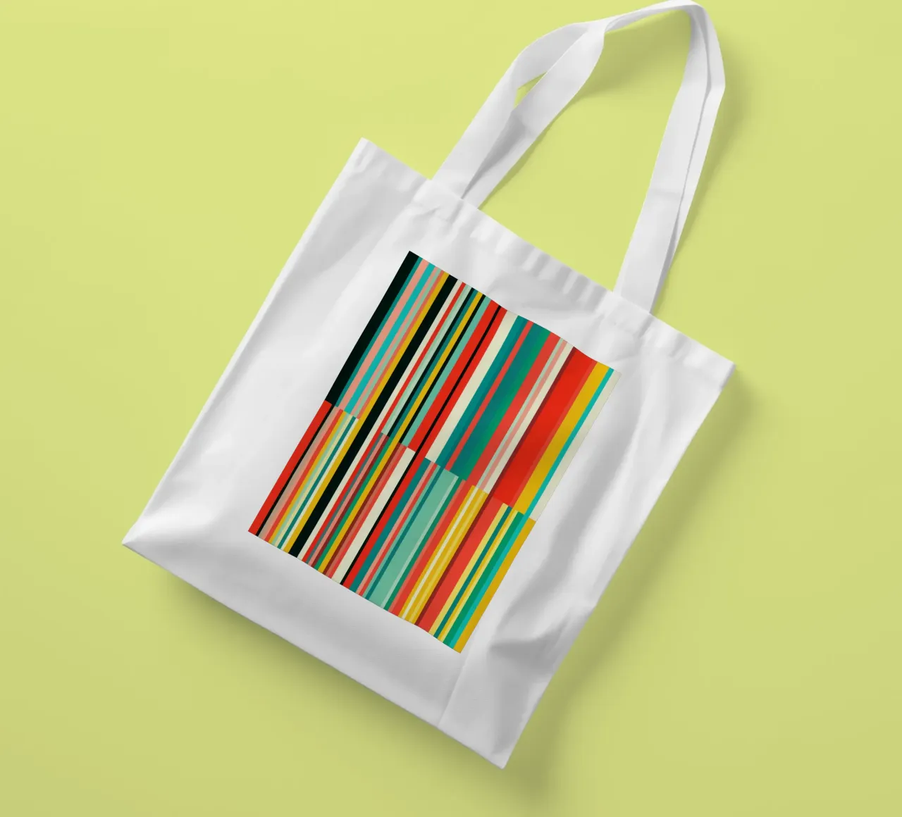 Code-barres rétro | Motif abstrait à rayures Op-Art tote bag de Autofocus