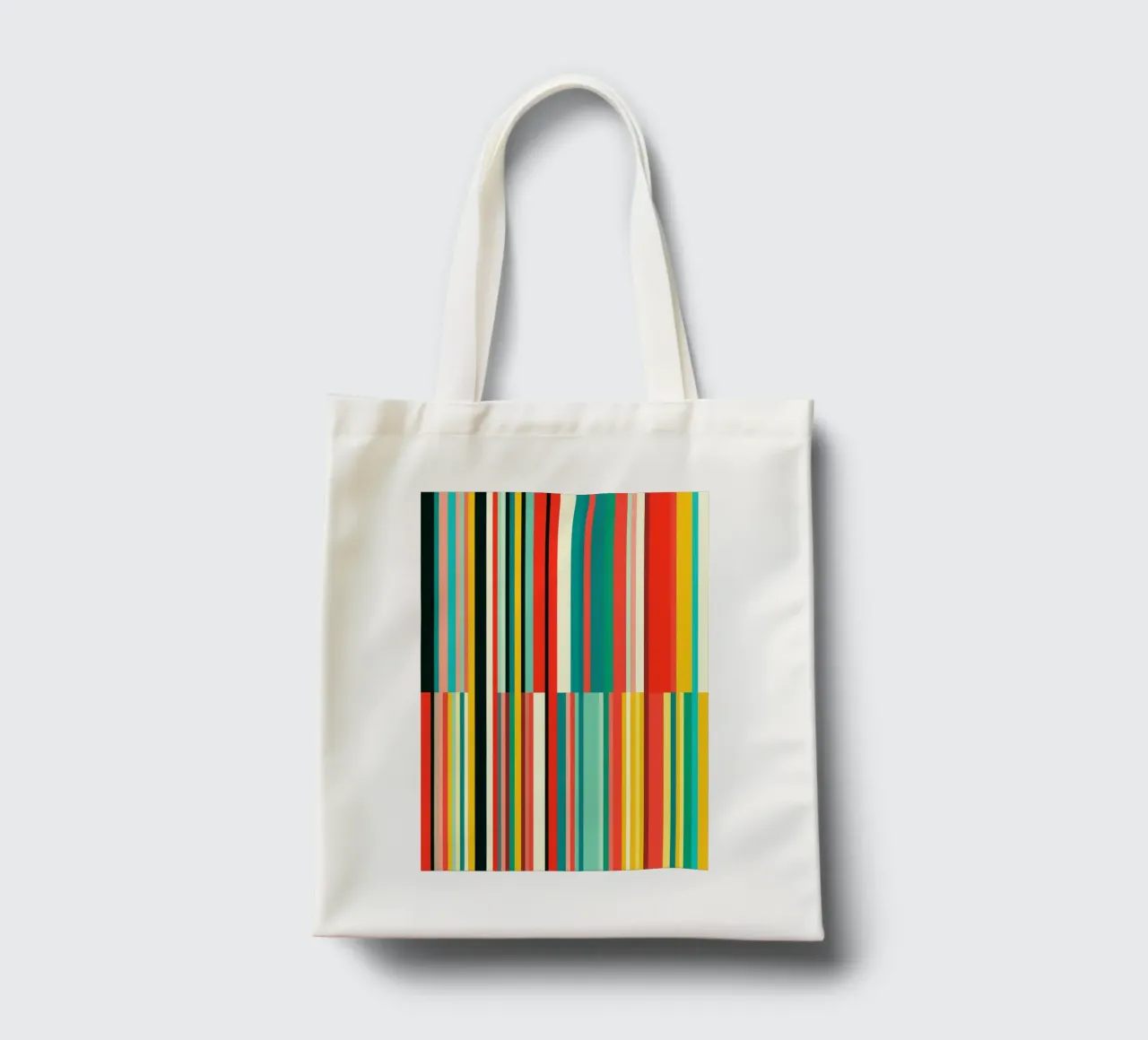 Code-barres rétro | Motif abstrait à rayures Op-Art tote bag de Autofocus