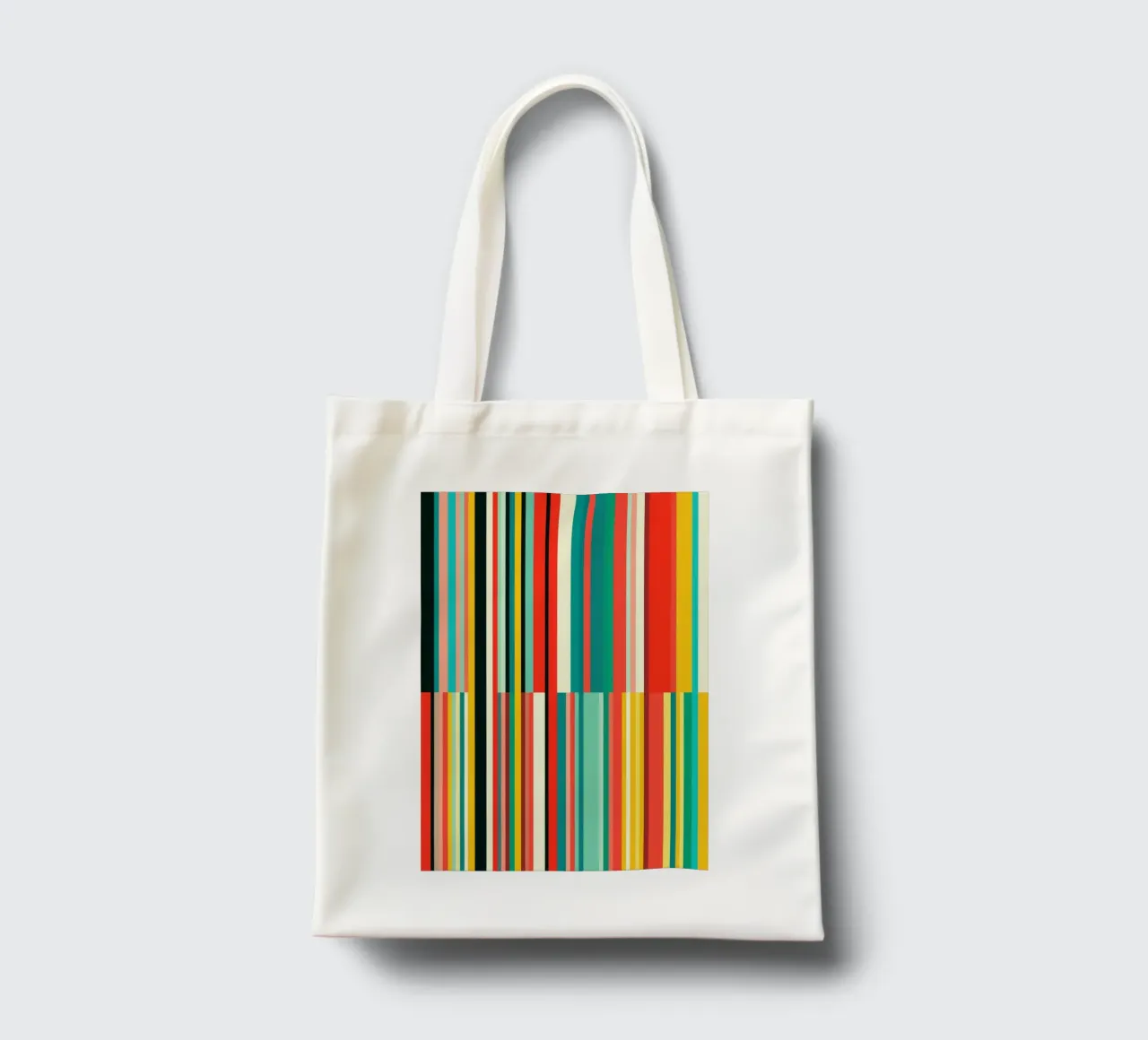 Code-barres rétro | Motif abstrait à rayures Op-Art tote bag de Autofocus