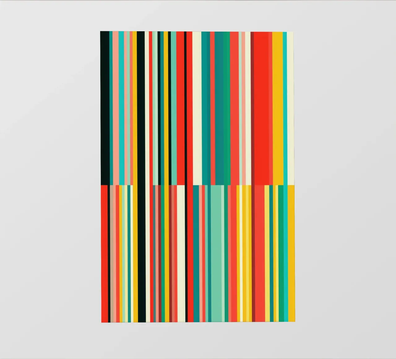 Código de barras retro | Rayas abstractas Op-Art lámina retroiluminada de Autofocus