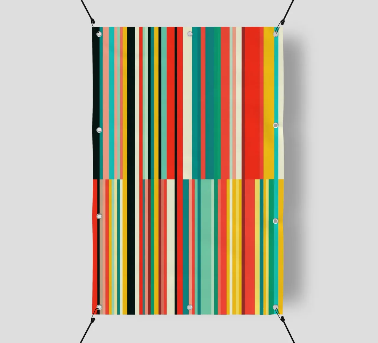 Retro Barcode | Abstract Stripe Pattern Op-Art pvc cover by Autofocus