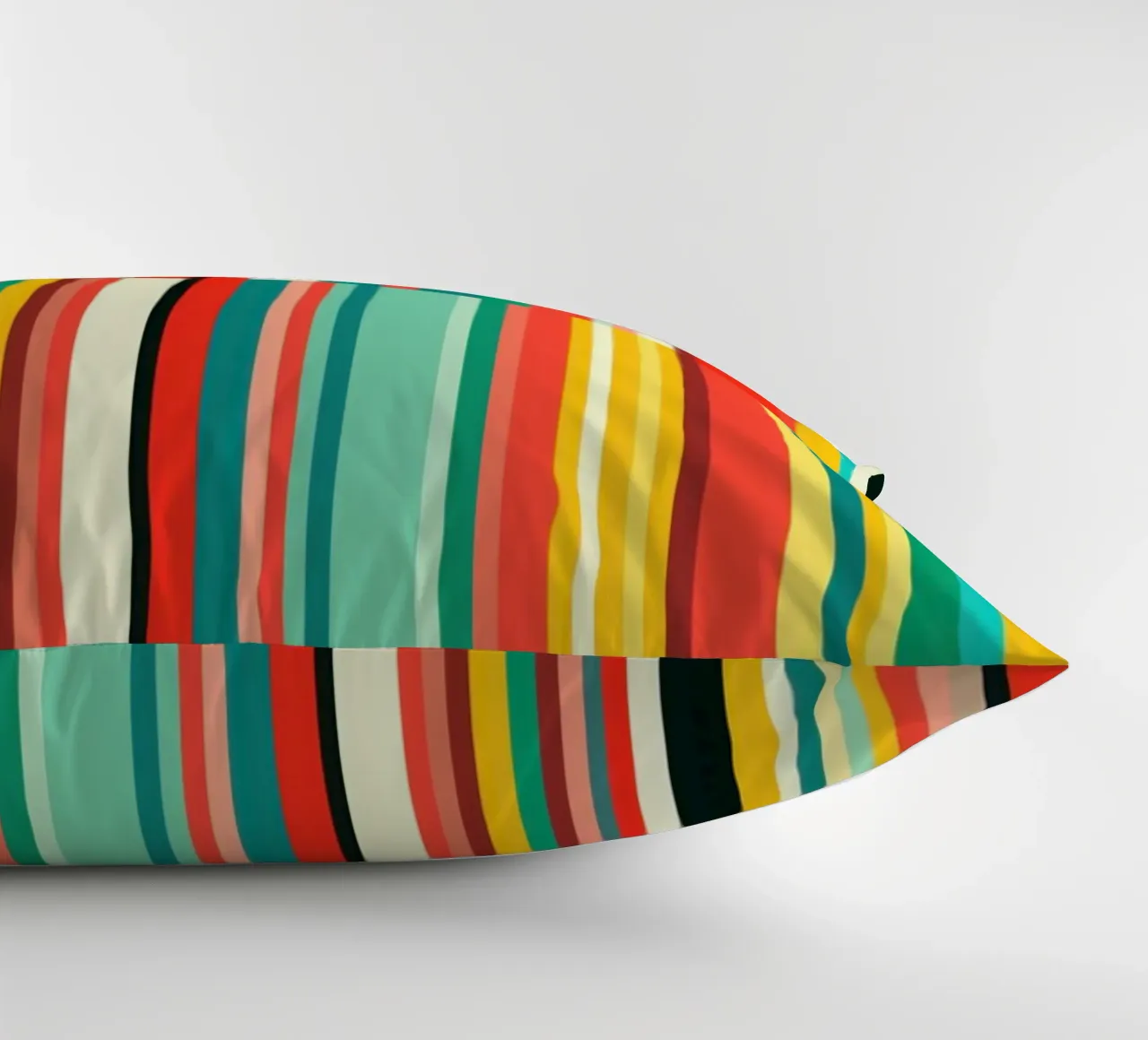 Codice a barre retrò e motivo astratto a strisce Op-Art cuscino da Autofocus